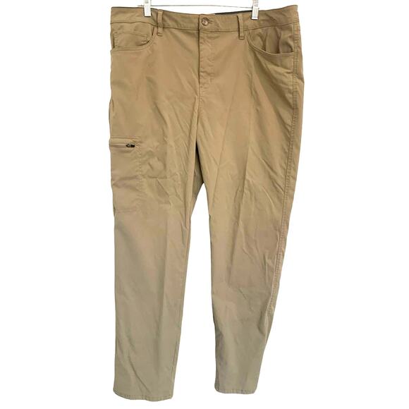 Original Vintage Weatherproof Cargo Pants 40/30 Mens Tan Nylon Outdoor Hiking - Picture 1 of 10